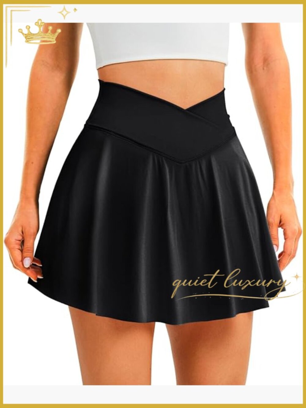 High Waisted Athletic Skort with Pockets for Tennis Golf Running Workout